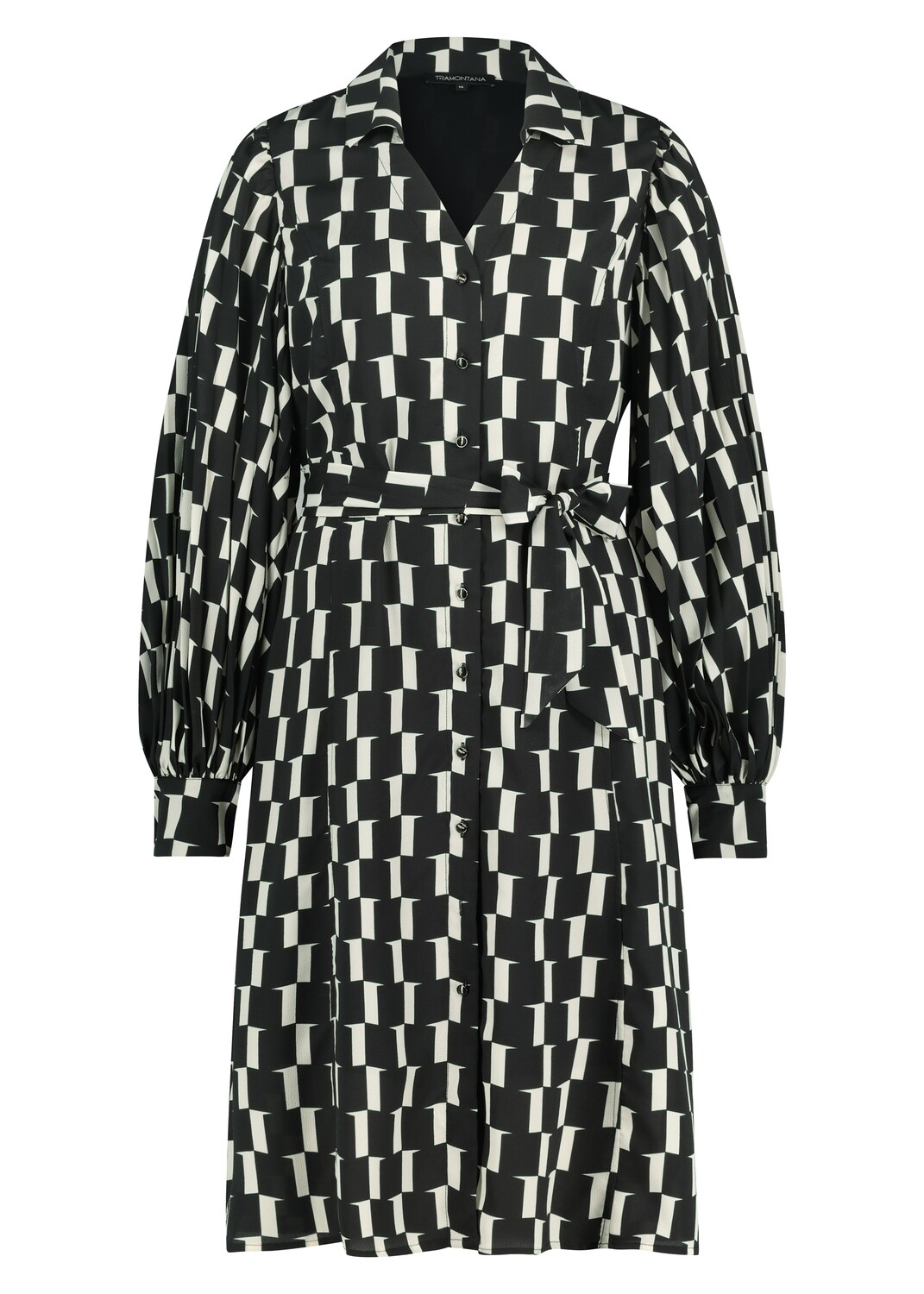 Tramontana Dress Block Print Print Whites C07-09-501