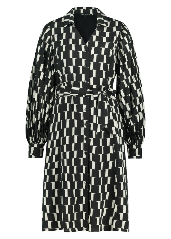 Tramontana Dress Block Print Print Whites C07-09-501