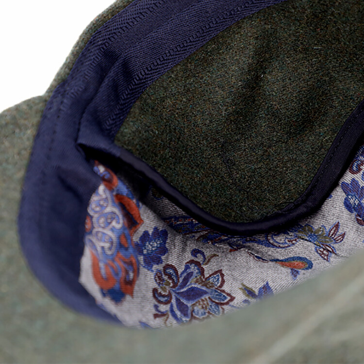 Fiebig Baseballcap woolmix solid with earfl Groen 424010