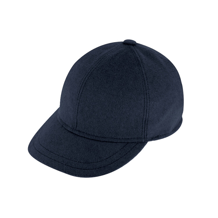 Fiebig Baseballcap woolmix solid with earfl Blauw 424010