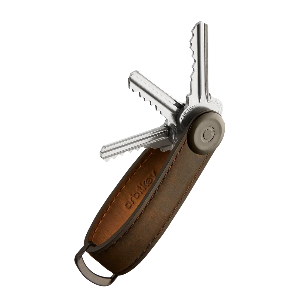 Orbitkey Crazy Horse Leather Key Organiser Bruin CHLO-2-OBOBGM