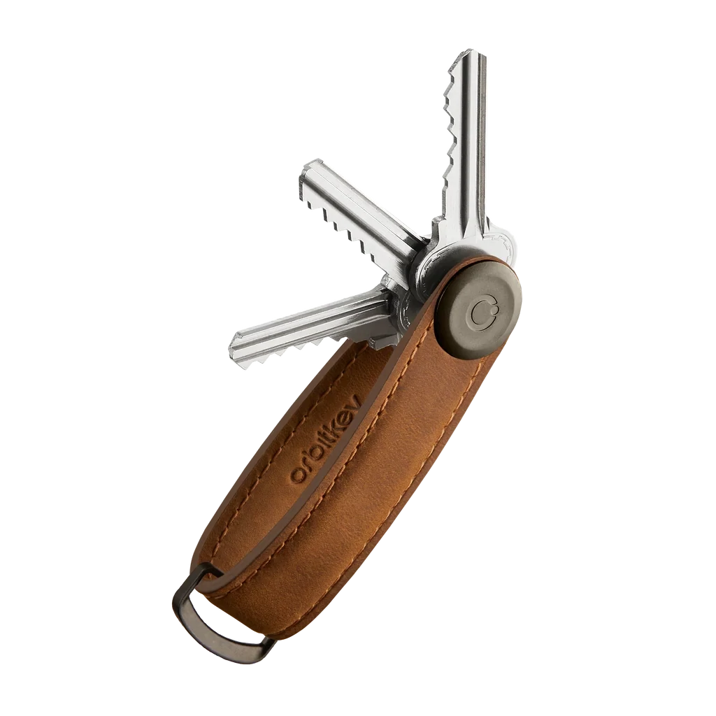 Orbitkey Crazy Horse Leather Key Organiser Bruin CHLO-2-CBCBGM