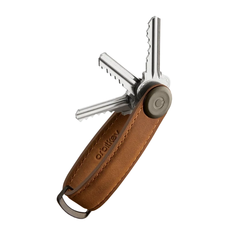 Orbitkey Crazy Horse Leather Key Organiser Bruin CHLO-2-CBCBGM