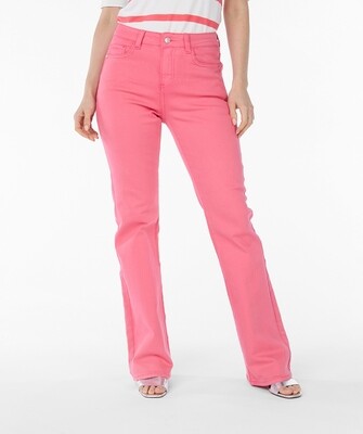 Esqualo Trousers flair colored jeans Rose SP24.12006