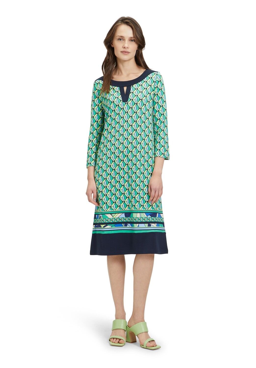 Betty Barclay Kleid Kurz 3/4 Arm Green/Blue 15342531