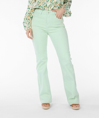 Esqualo Trousers flair colored jeans Groen SP24.12006