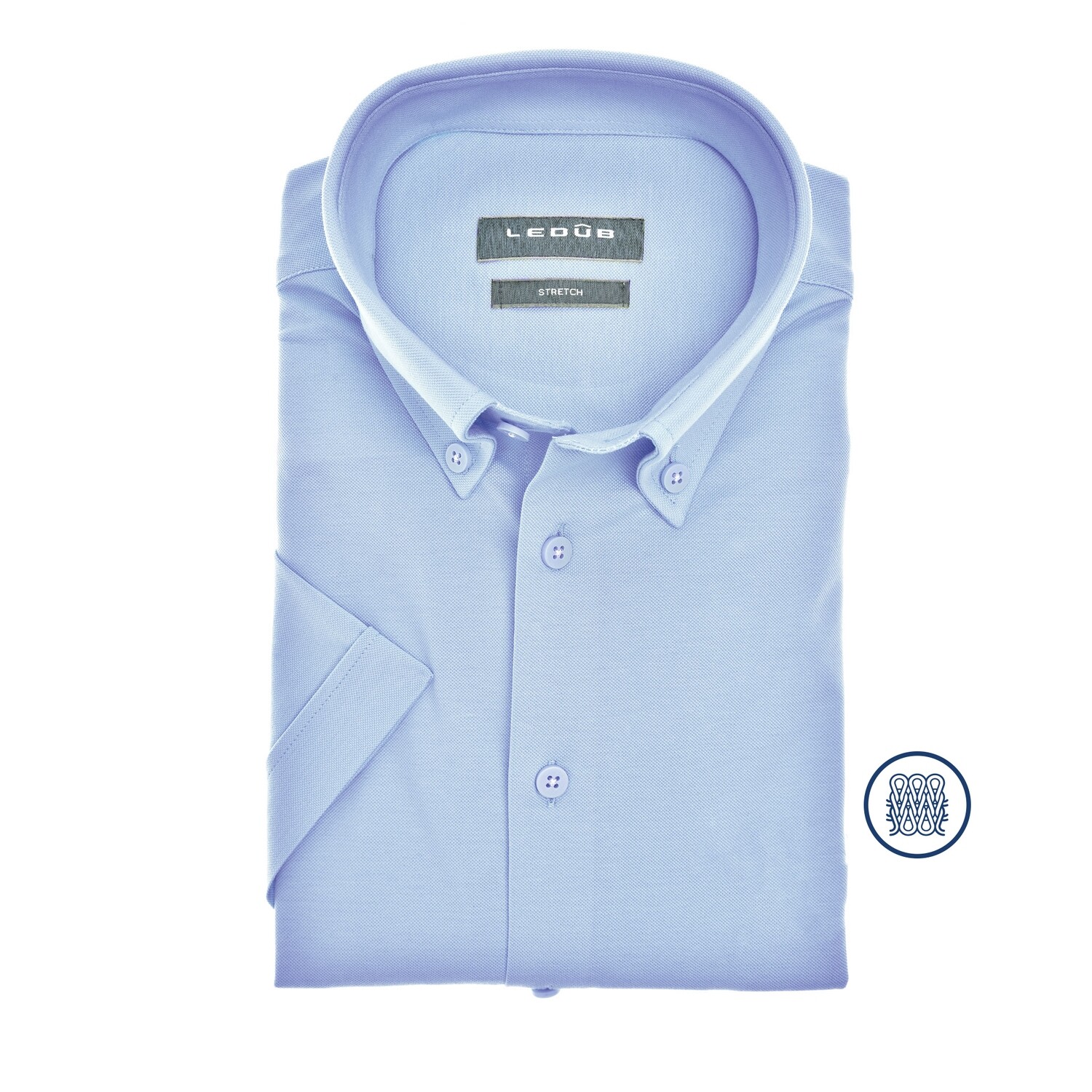 Ledub Shirts Plain:Overhemd Blauw 0142347