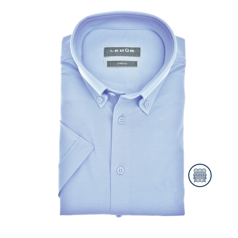 Ledub Shirts Plain:Overhemd Blauw 0142347
