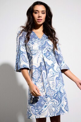 K-Design Beaded dress with design Blauw Y361