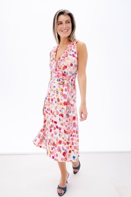 K-Design Dress (midi) with ruffles Rose Y224