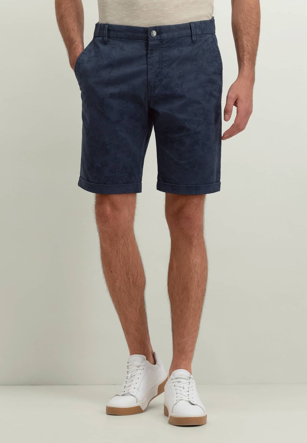 State of Art Bermuda Printed Berm Blauw 67414915