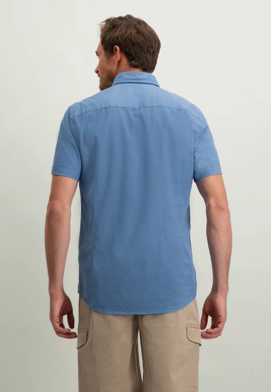 State of Art Shirt SS Plain LI/CO Blauw 26114907