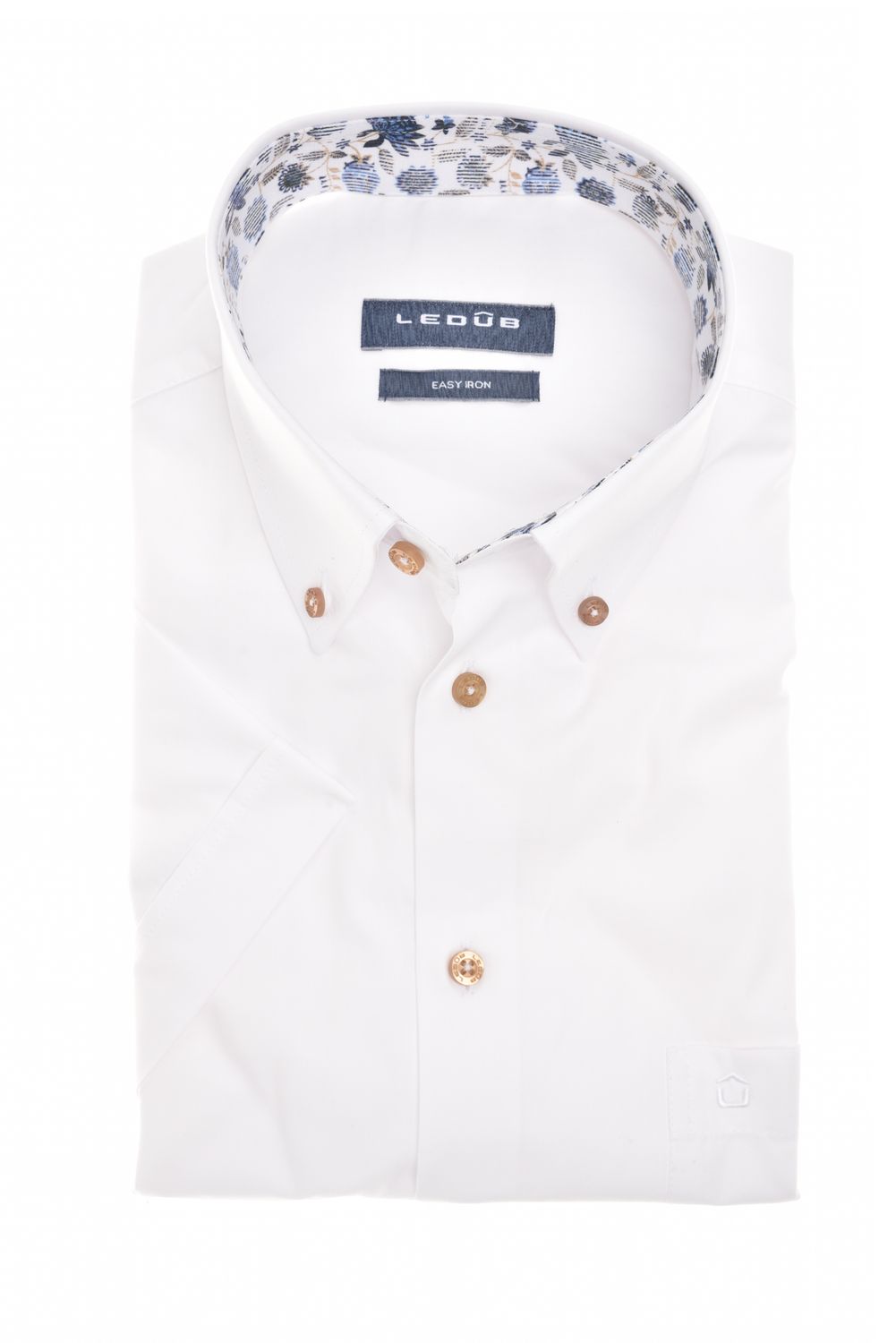 Ledub Shirts Plain:Overhemd korte mouwen Wit 0701934