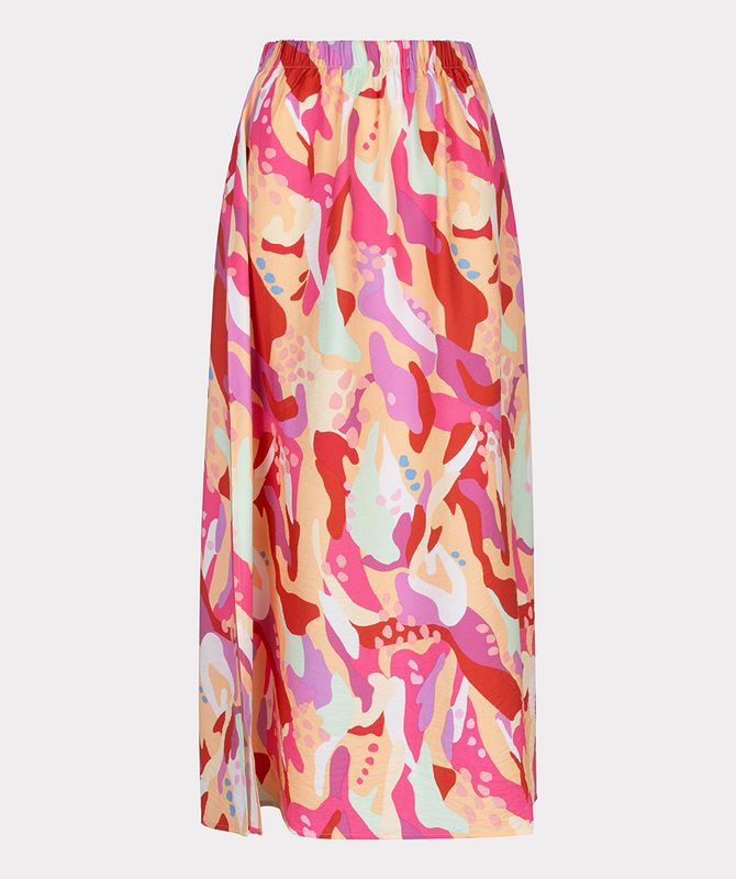 Esqualo Skirt long split Heat Wave Print HS24.15201