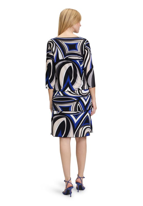 Betty Barclay jurk 3/4 Arm Black/Blue 16112740