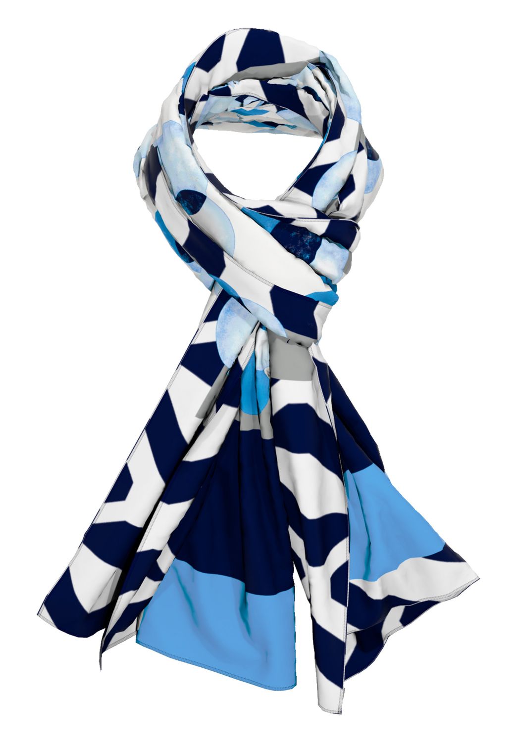 Frank Walder Shawl blue Print W41108770