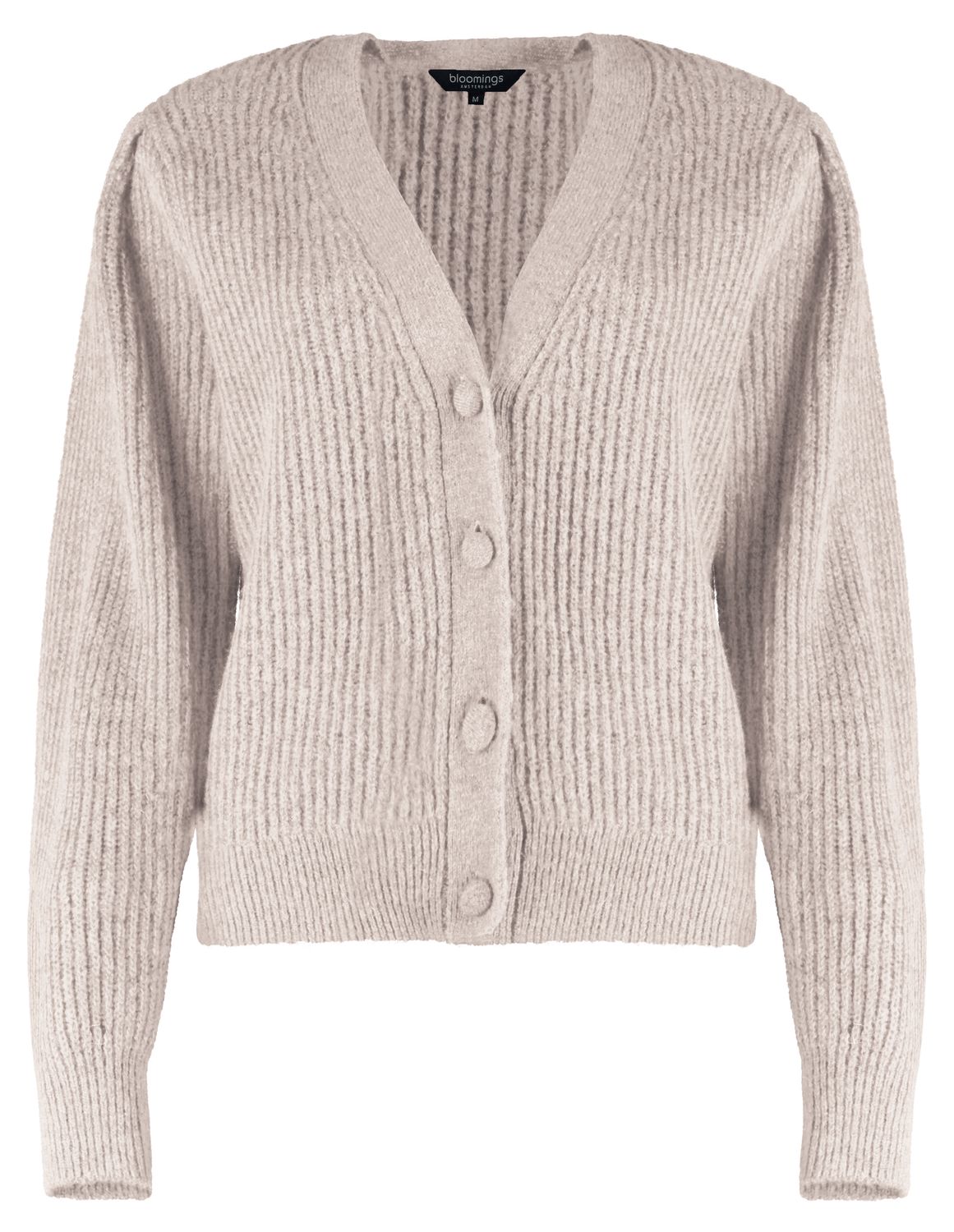 Bloomings V neck cardigan FCS balloon slv Moon mel SLK347-8537