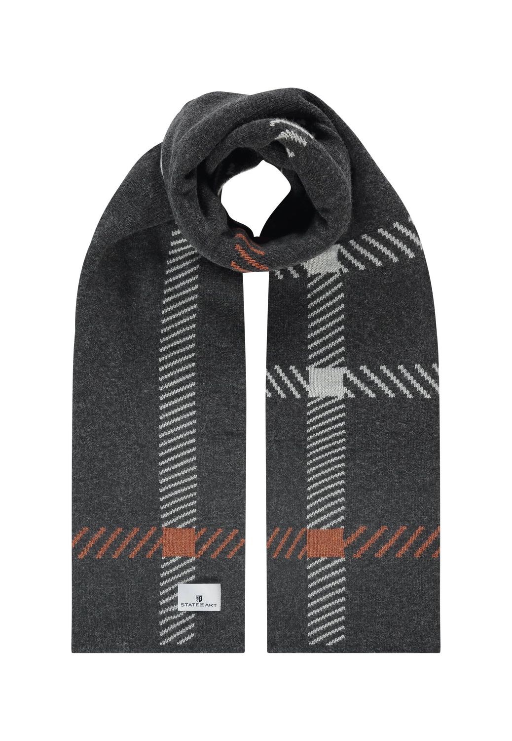 State of Art Shawl Knitted donkerantraciet:lichtgrijs 82524861