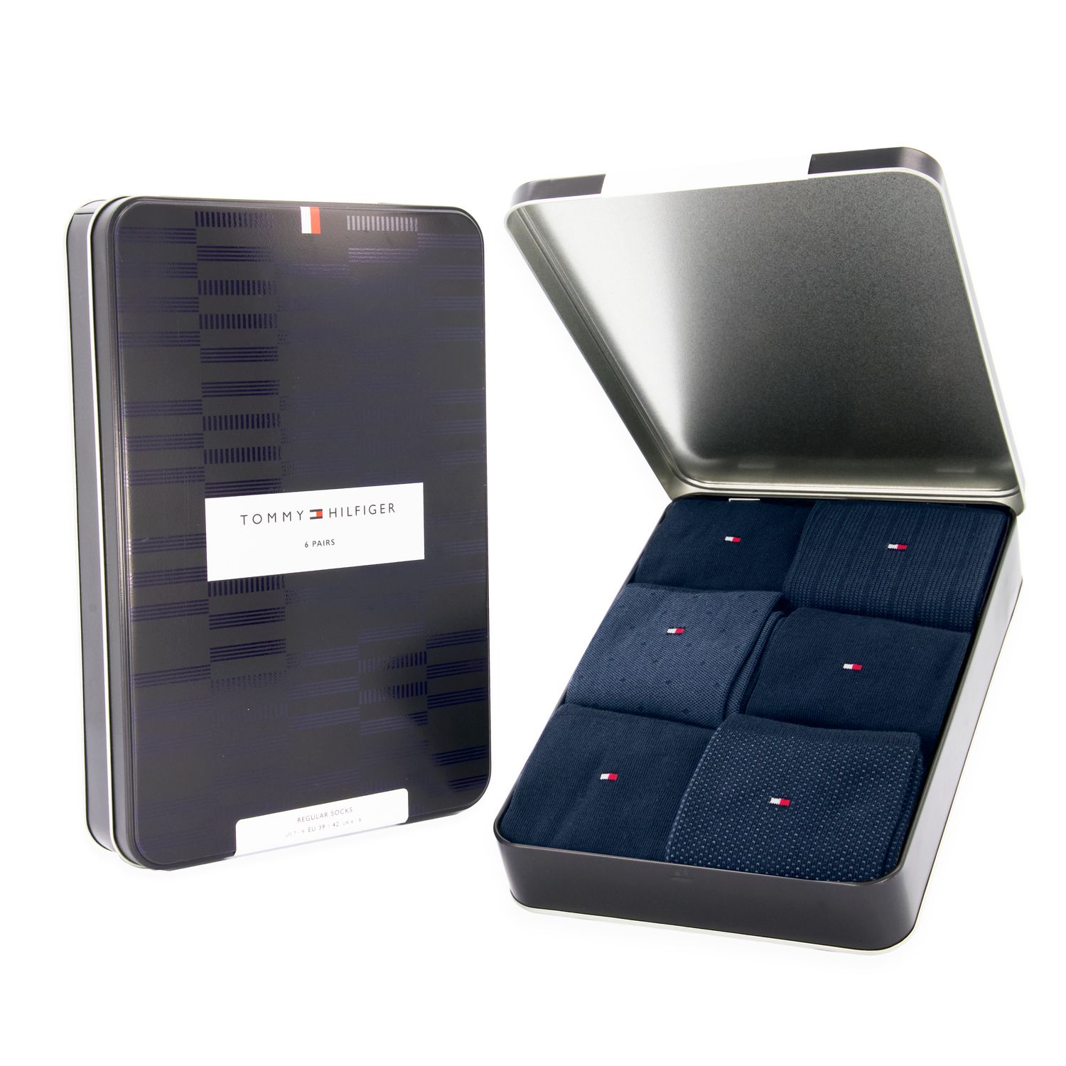 Tommy Hilfiger TH MEN SOCK 6 Paar TIN GIFTBOX BIRDSE NAVY 701229781