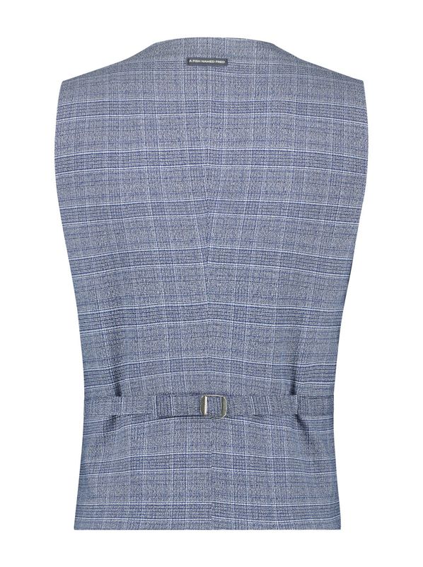 A fish named Fred Waistcoat check Blue 27.140