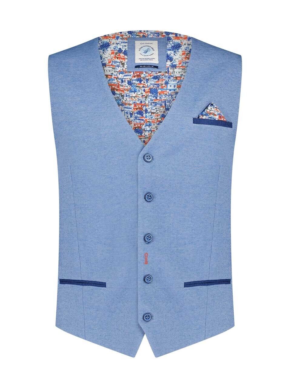 A fish named Fred Waistcoat light blue pique Light blue 26.02.137