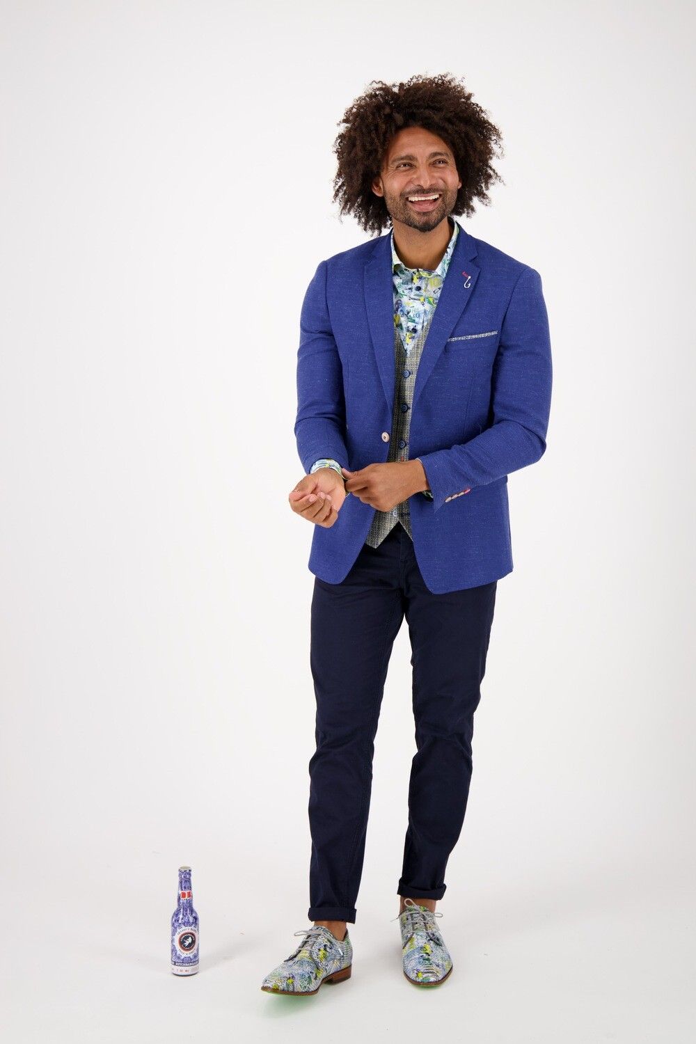 A fish named Fred Blazer blue linen look Blue 26.01.100