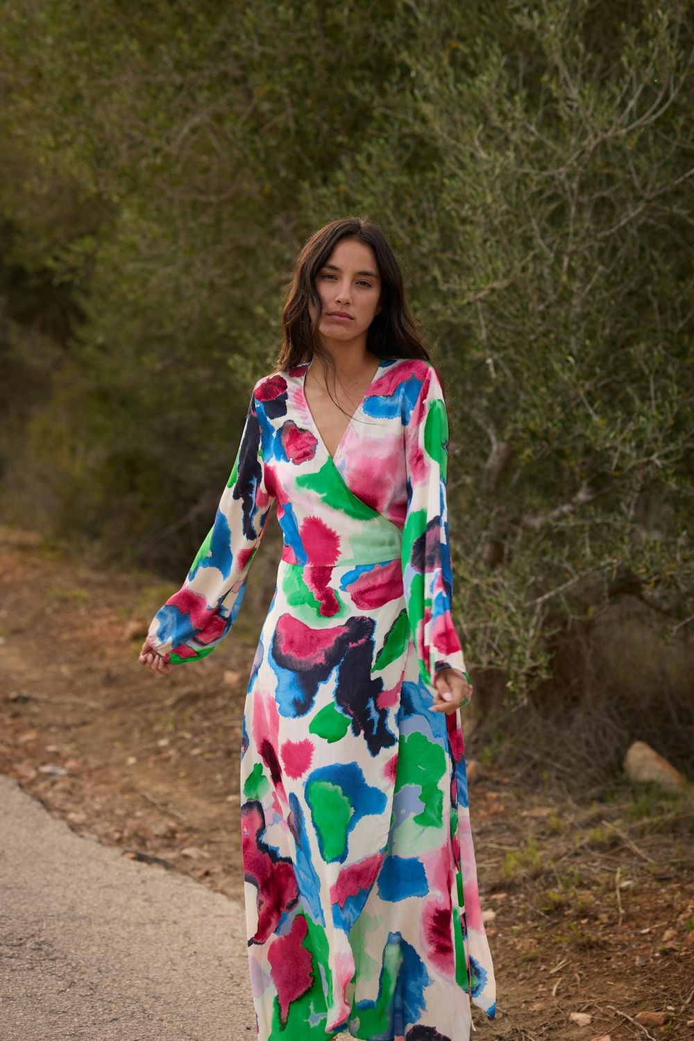 Jansen Amsterdam NIENKE JURK WM 564 wrap long puffed ECRU NIENKE SS25