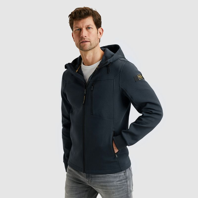 PME Legend Zip jacket interlock sweat Blauw PSW2502474