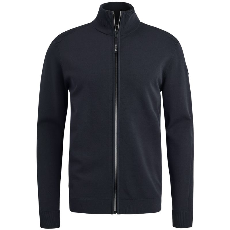 Vanguard Zip jacket viscose blend Blauw VKC2502356
