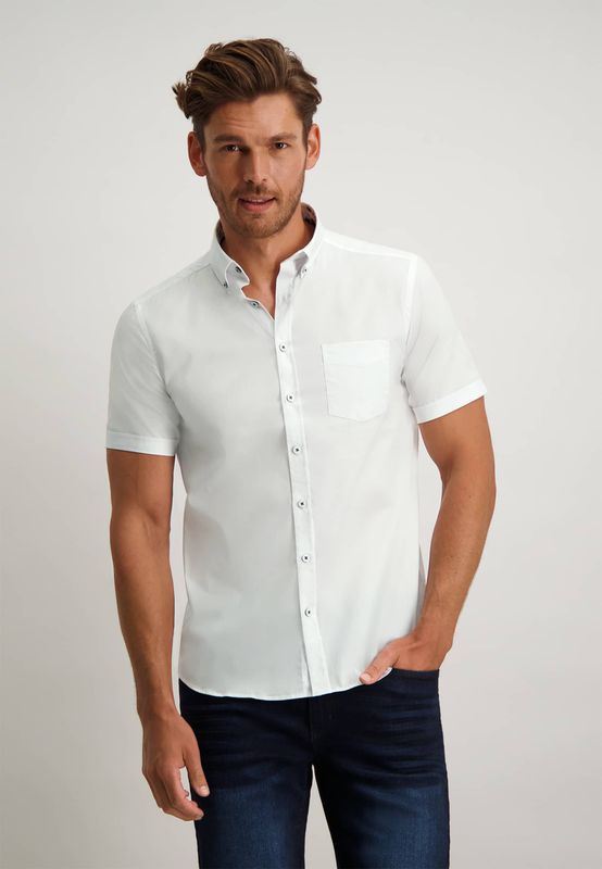 State of Art Shirt SS Plain Popli Wit 26112907
