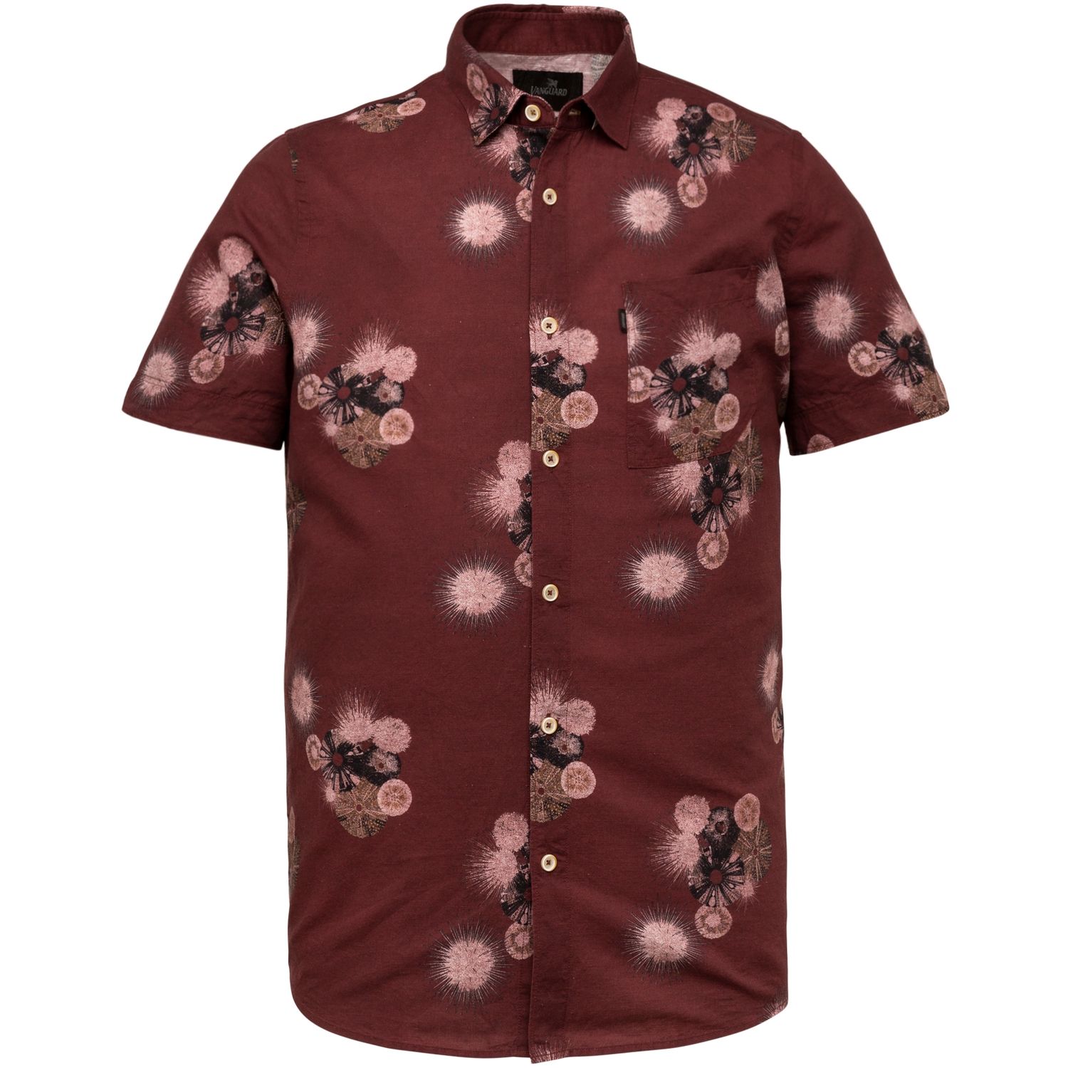 Vanguard Short Sleeve Shirt Print on cotton Rood VSIS213240