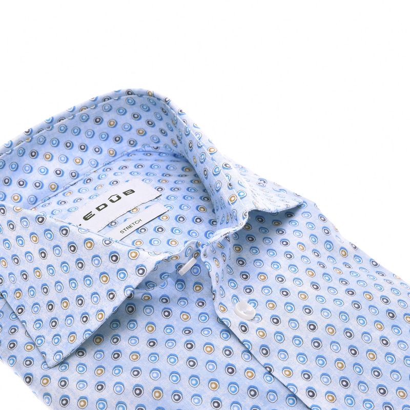 Ledub Shirts Print:Overhemd Blauw 0142975