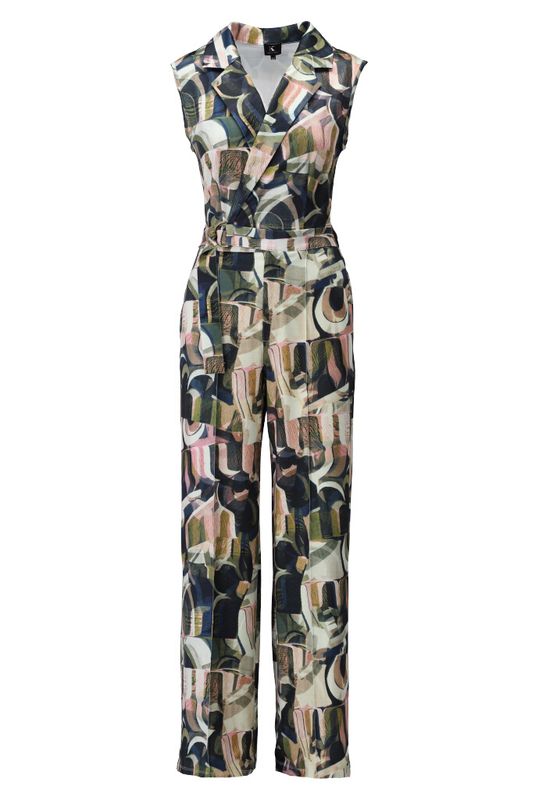 K-Design Jumpsuit met design Bruin A205