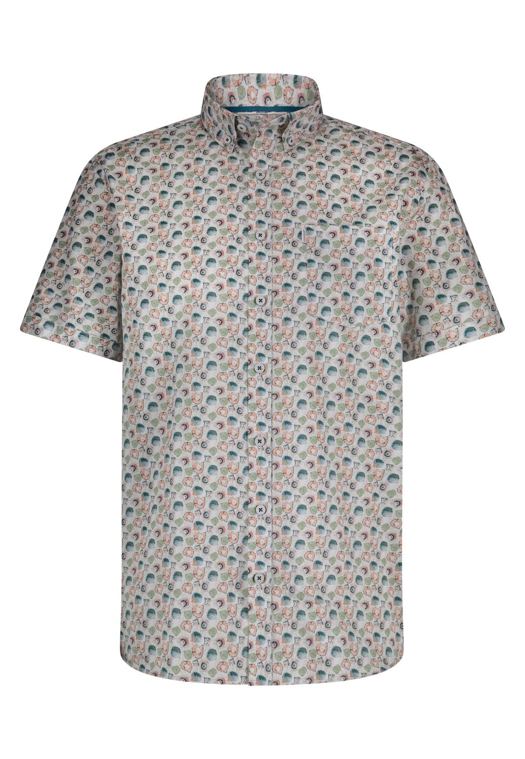 State of Art Shirt SS Print Twill Wit 26415209