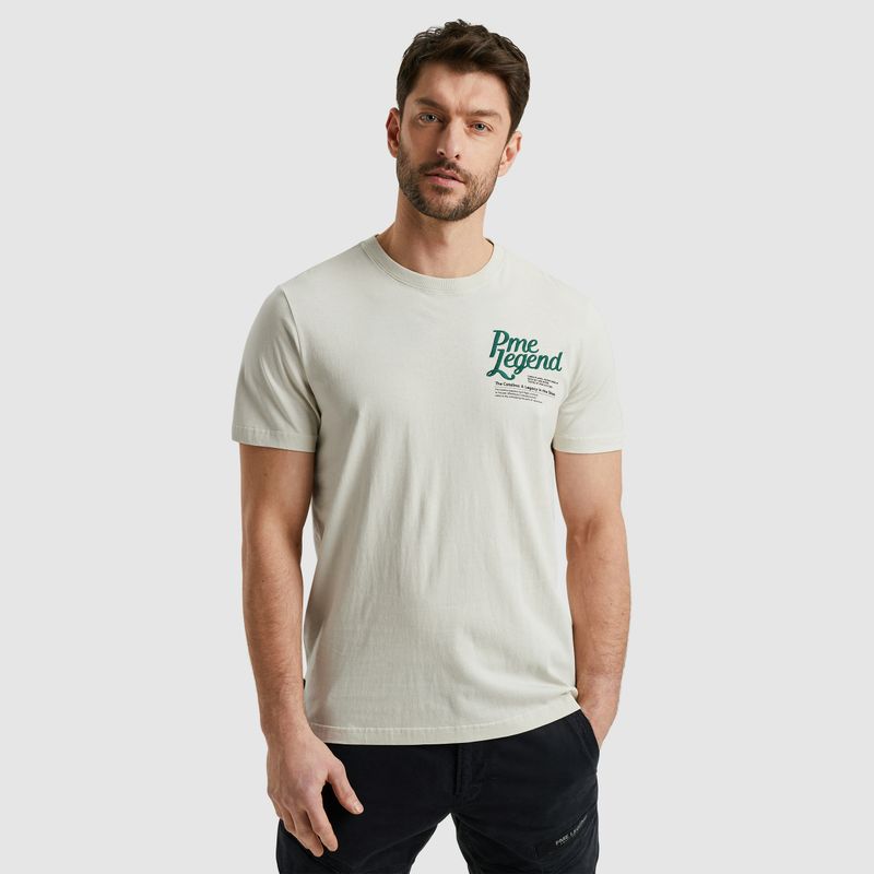 PME Legend Short sleeve r-neck single jersey Bone White PTSS2503569