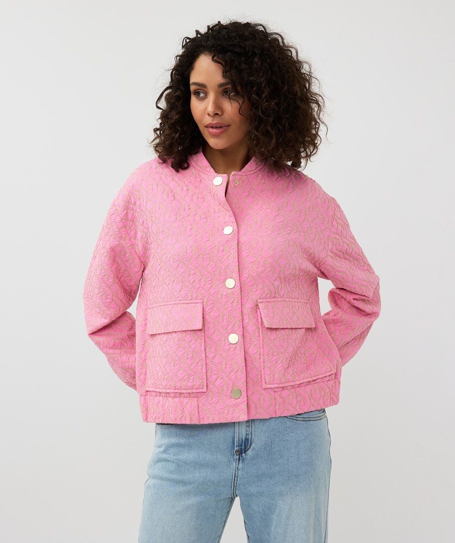 Esqualo Jacket bomber jacquard Rose SP25.19020