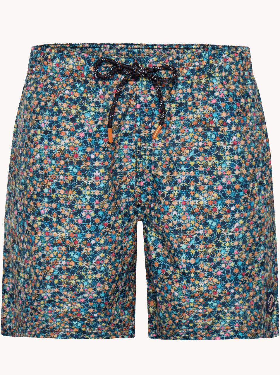 A fish named Fred Swimshort star tiles Navy 31.252