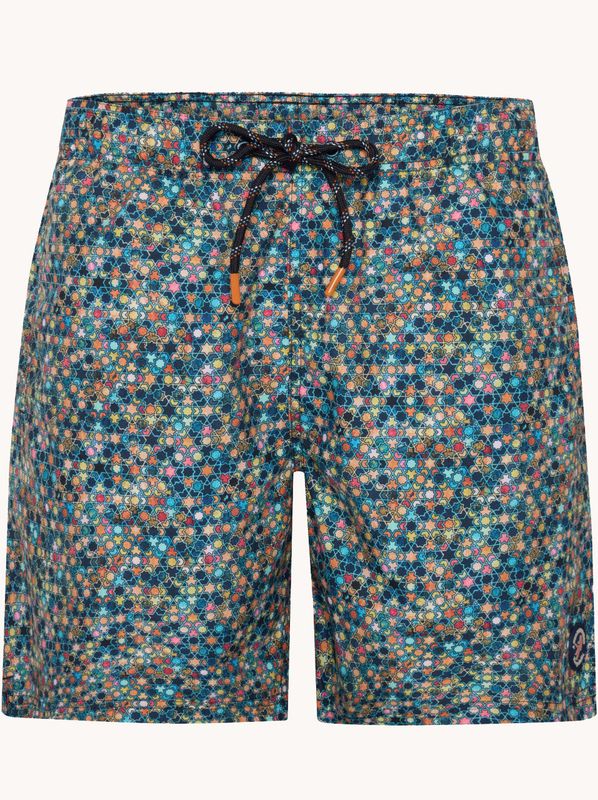 A fish named Fred Swimshort star tiles Navy 31.252