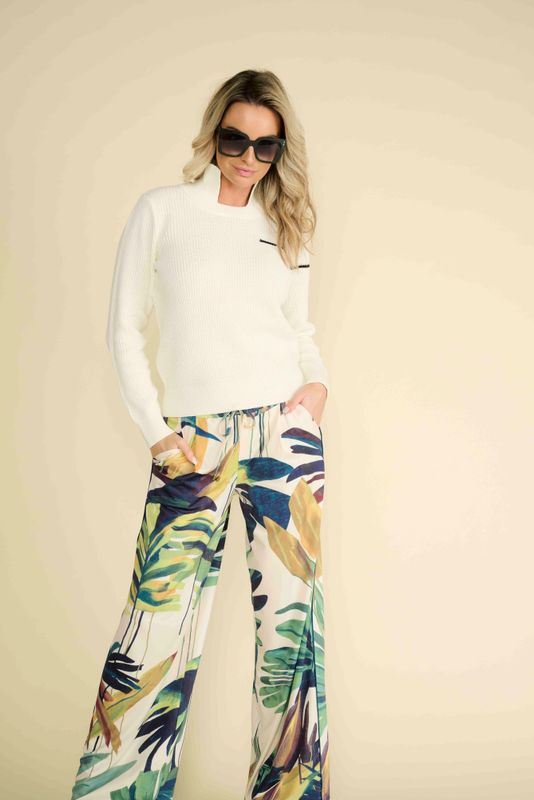 K-Design Broek met design Blauw A322