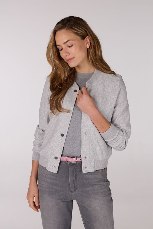 Jansen Amsterdam GOLDIE JASJE HVM 274 bomber long sle grey melange GOLDIE SS25