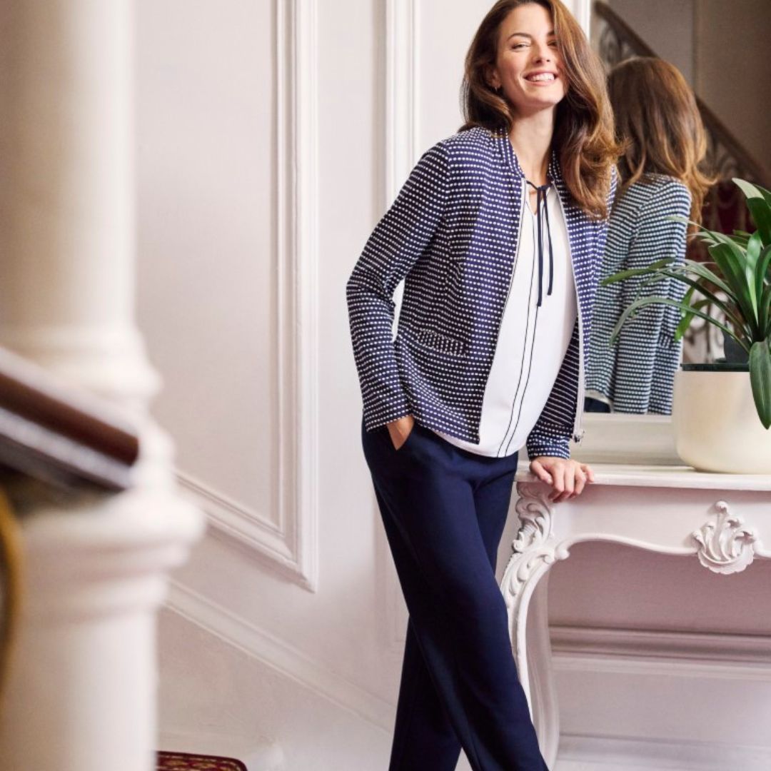 Frank Walder Blazer blue Print S51102316