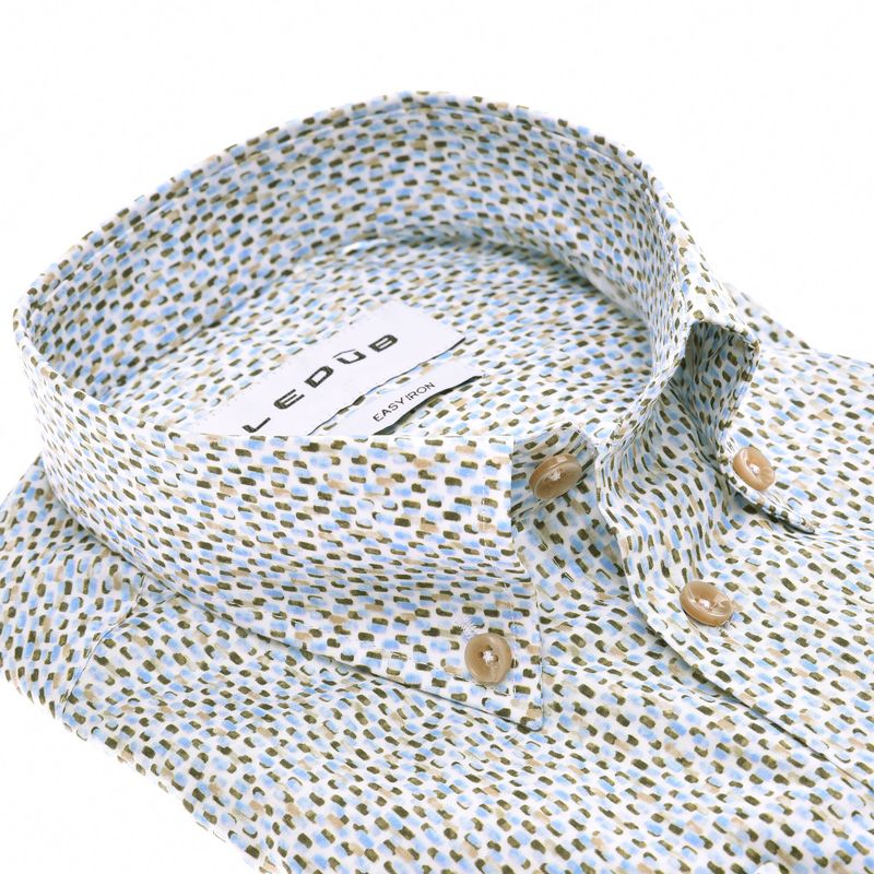 Ledub Shirts Print:Overhemd Blauw 0142848
