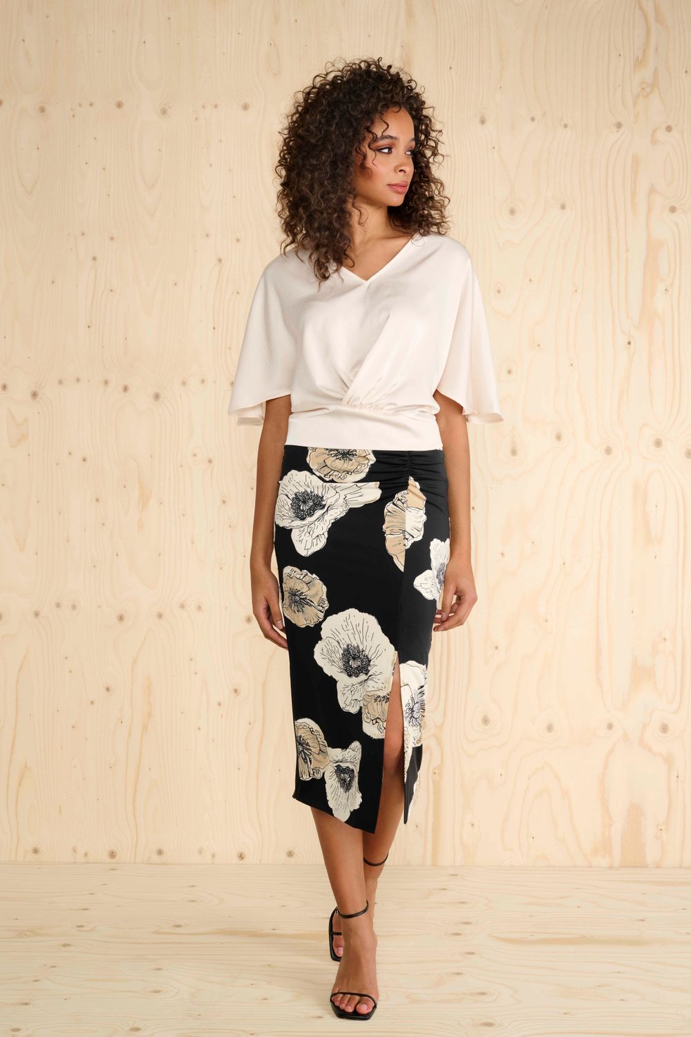 K-Design Rok met split & design Bruin A127