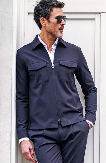 Blue Industry Blue Industry Shirtjacket Navy PisaS25-M100