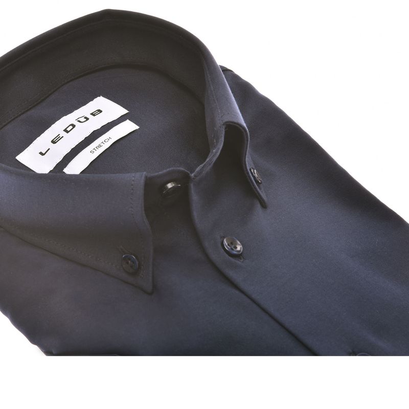 Ledub Shirts Plain:Overhemd Blauw 0143001