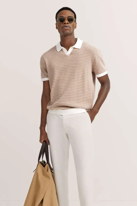 Bugatti polo korte mouw Bruin 75519C 7100