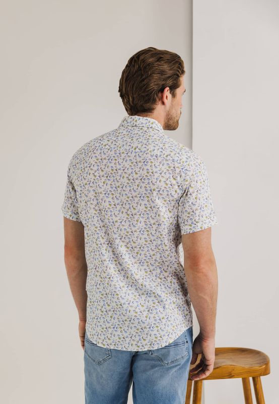 State of Art Shirt SS Print Twill Wit 26415291