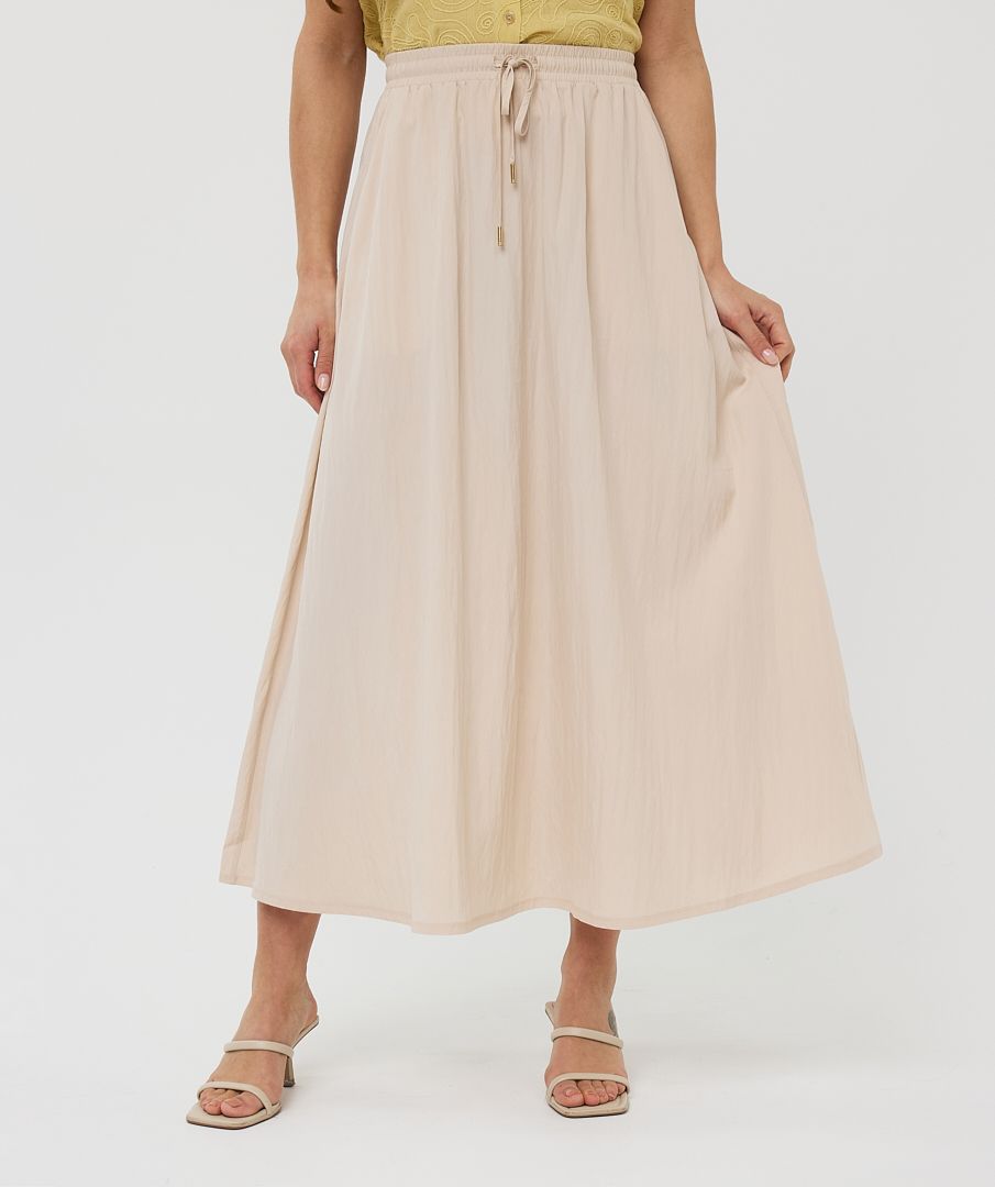 Esqualo Skirt maxi wide Beige HS25.05204
