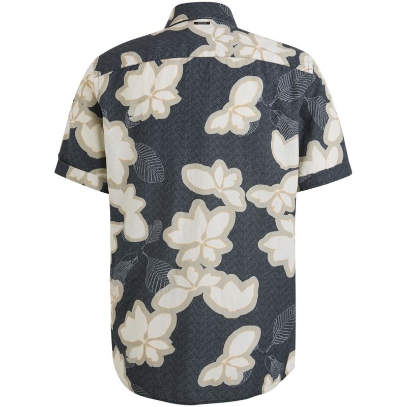 Vanguard Short Sleeve Shirt Printed Tencel Blauw VSIS2504263