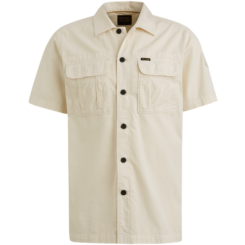 PME Legend Short Sleeve Shirt Ctn Bedford Bone White PSIS2504212